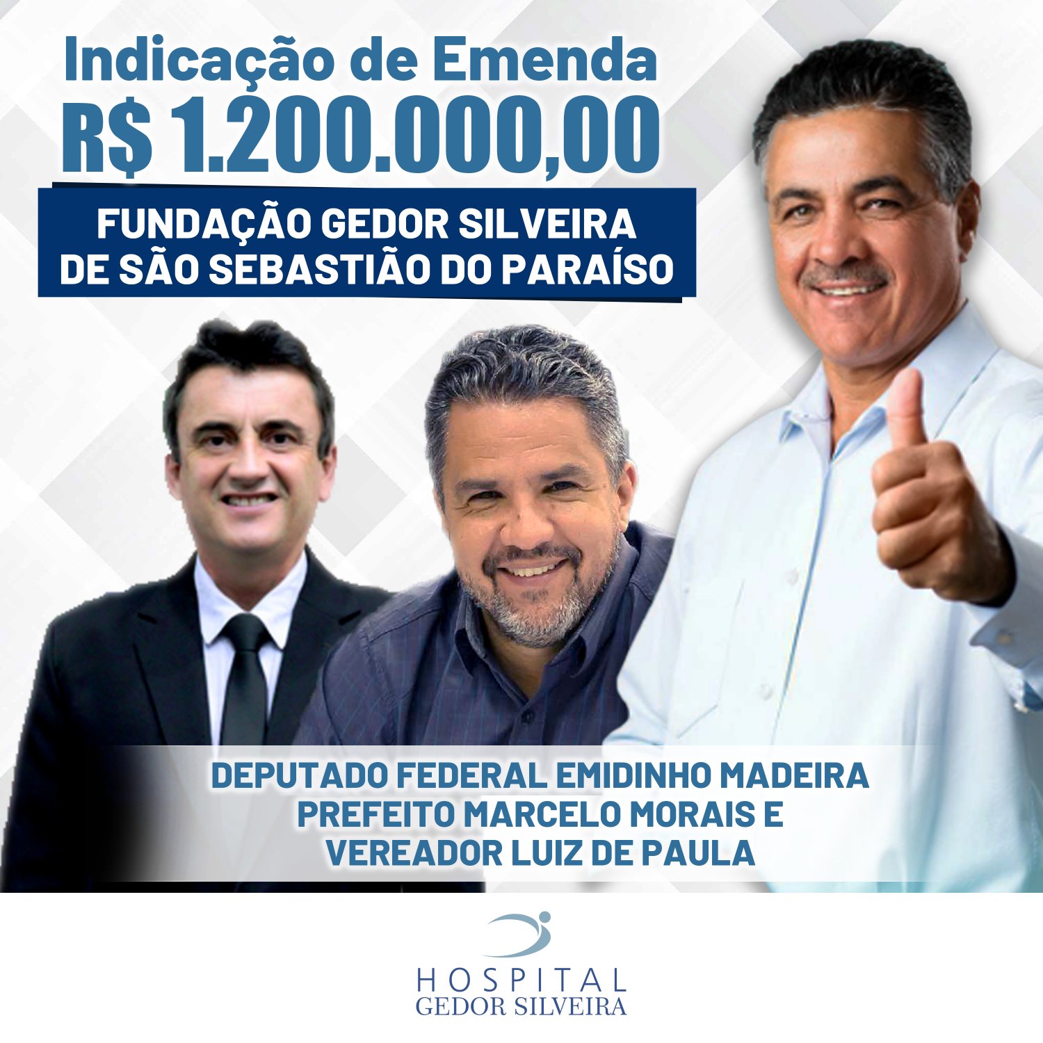 APOIO EXPRESSIVO À SAÚDE: INDICAÇÃO DE EMENDA PARLAMENTAR DESTINA RECURSOS AO GEDOR SILVEIRA!